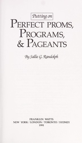 Putting on perfect proms, programs & pageants