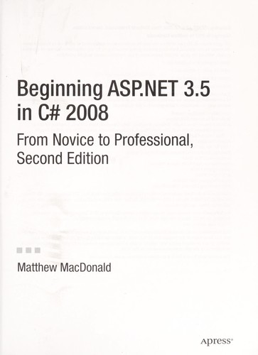 Beginning ASP.NET 3.5 in VB 2008