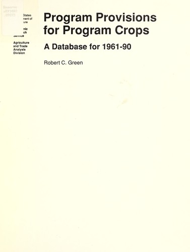 Program provisions for program crops