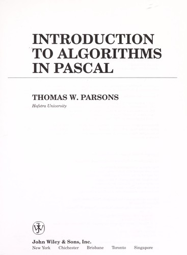Introduction to algorithms in Pascal