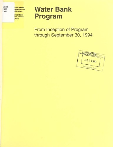 Water Bank Program