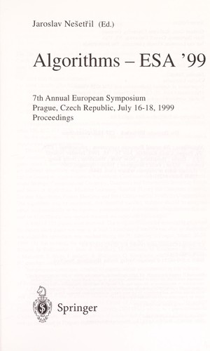 Algorithms - ESA '99