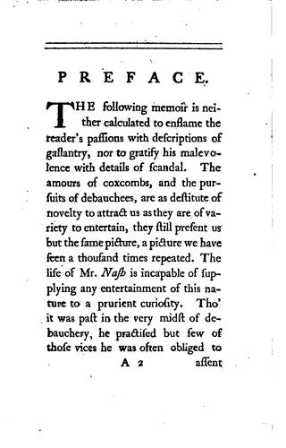 The life of Richard Nash, Esq., late master of the ceremonies at Bath