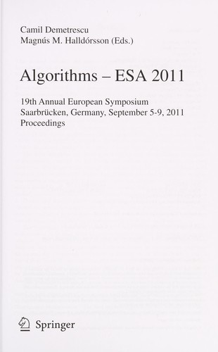 Algorithms – ESA 2011