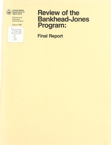 Review of the Bankhead-Jones program