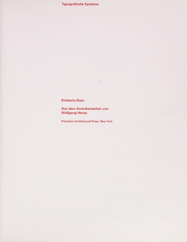 Typografische Systeme by Kimberly Elam cover