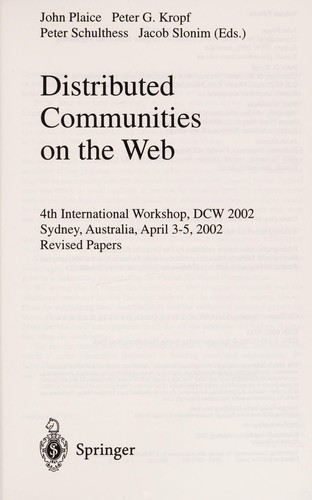 Distributed communities on the Web