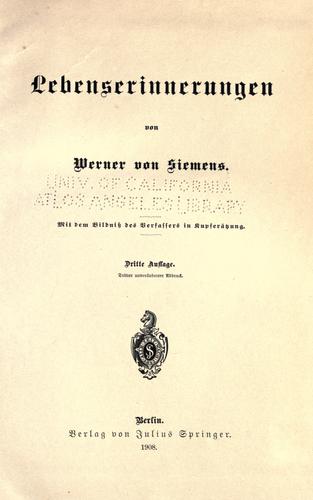 Lebenserinnerungen