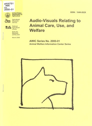 Audio-visuals relating to animal care, use, and welfare by Jean A. Larson cover