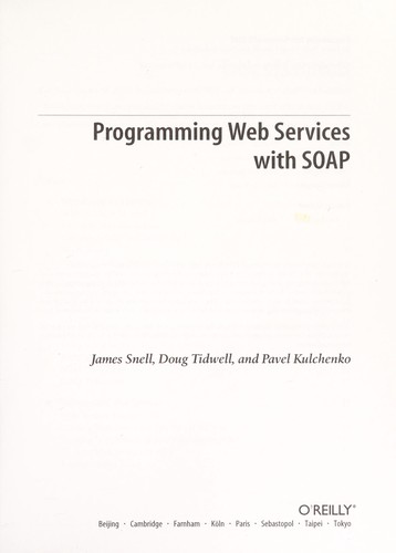 Programming Web services with SOAP