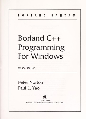Borland C++ programming for windows