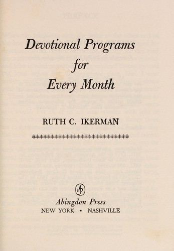 Devotional programs for every month