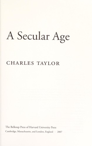 A Secular Age