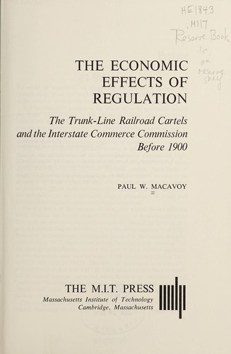 The economic effects of regulation