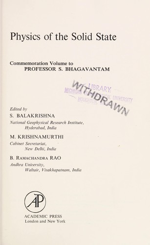 Physics of the solid state