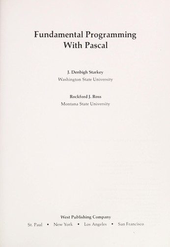 Fundamental programming with Pascal