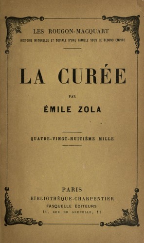 La curée by Émile Zola cover
