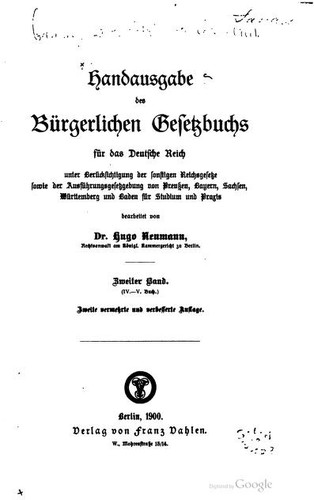 Bürgerliches Gesetzbuch by Germany cover
