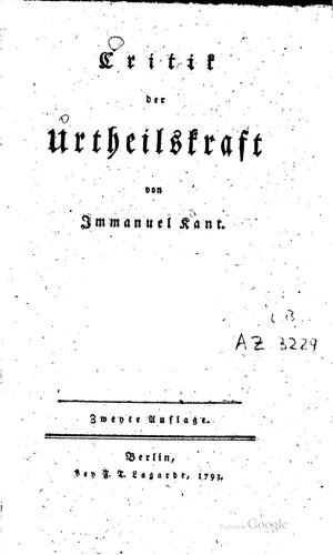 Kritik der Urteilskraft