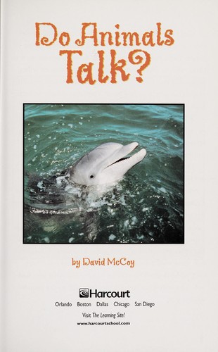 Do animals talk? by David McCoy cover