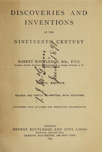 Discoveries and inventions of the nineteenth century