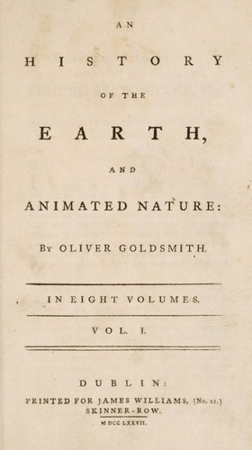 An history of the earth, and animated nature