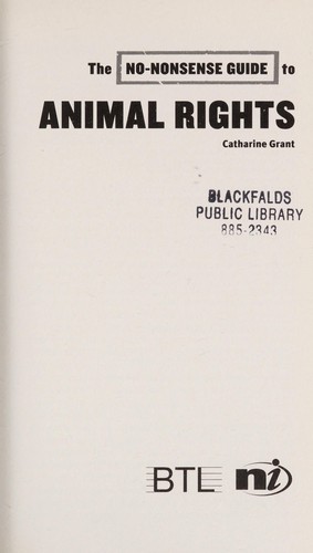 The no-nonsense guide to animal rights by Catharine Grant cover