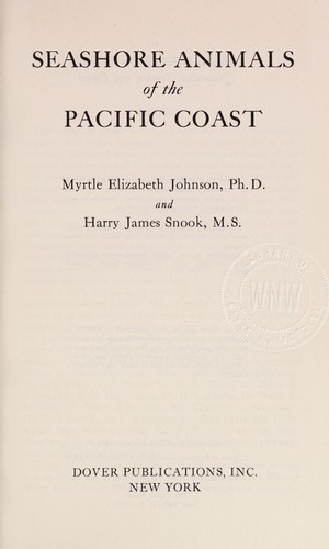 Seashore animals of the Pacific coast