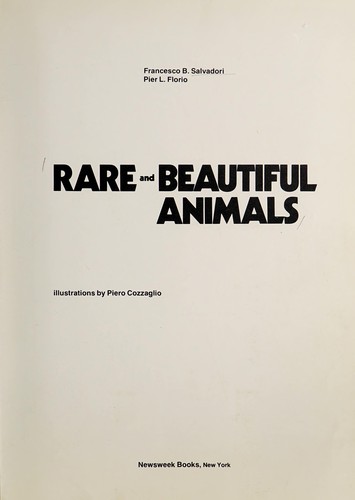 Rare and beautiful animals by Francesco Baschieri Salvadori cover