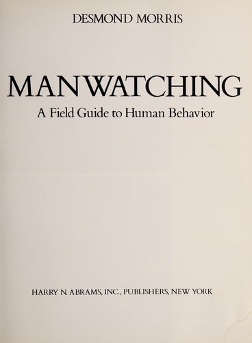 Manwatching by Desmond Morris cover