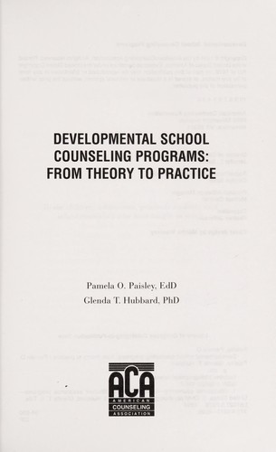 Developmental school counseling programs