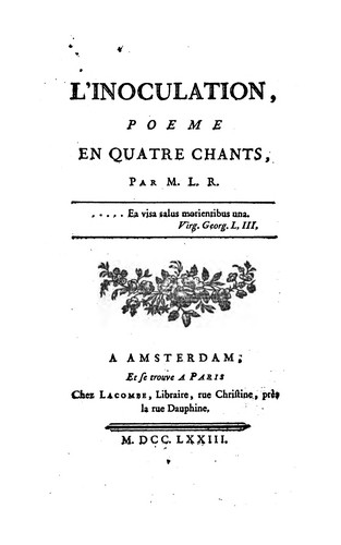 L'inoculation, poëme en quatre chants by Jean Joseph Théresè Roman cover