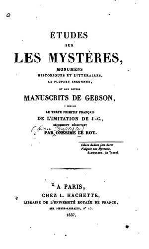 Études sur les mystères