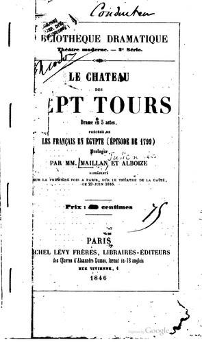 Le château des sept tours by Julien de Mallian cover