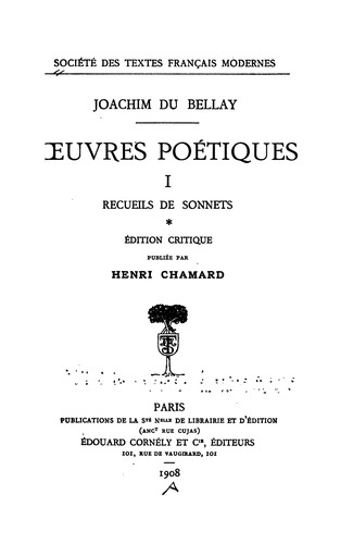Société des textes franca̧is modernes by [name missing] cover
