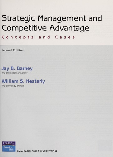 Strategic management and competitive advantage