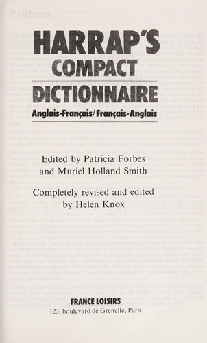 Harrap's compact by Patricia Forbes, Muriel Holland Smith, Helen Knox cover