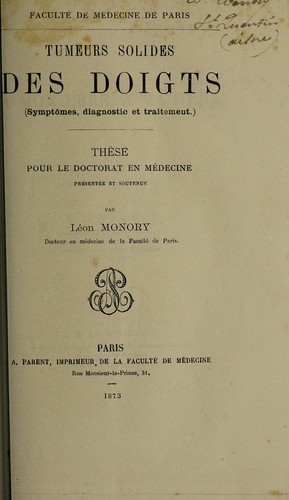 Tumeurs solides des doigts