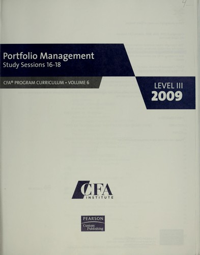 CFA program curriculum