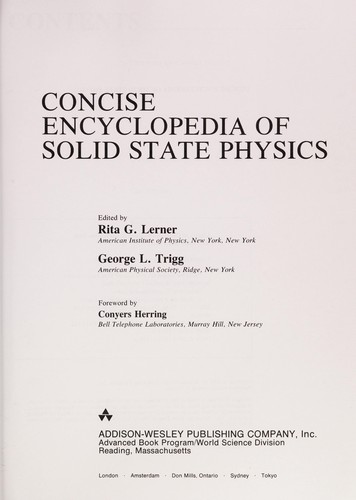 Concise encyclopedia of solid state physics