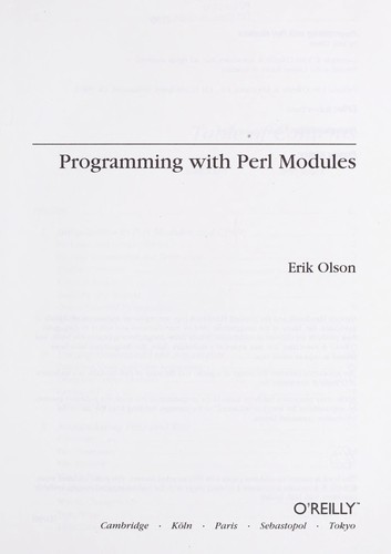 Programming with Perl modules