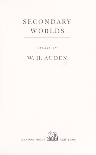 Secondary worlds