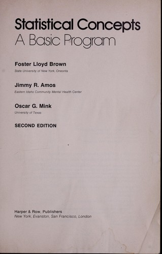 Statistical concepts : a basic program