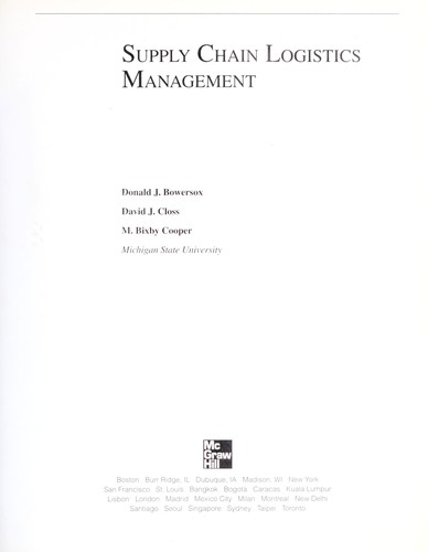 Supply chain logistics management