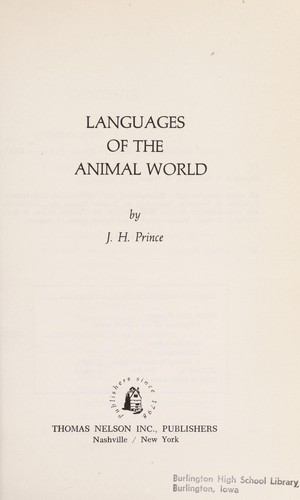 Languages of the animal world by Prince, J. H. cover