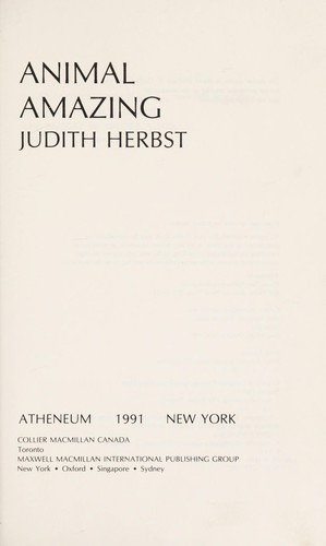 Animal amazing by Judith Herbst cover