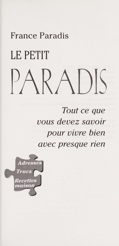 Le petit Paradis by France Paradis cover