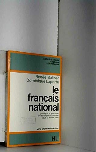 Le français national by Renée Balibar cover