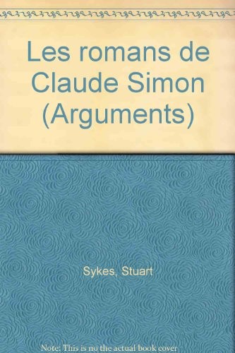 Les romans de Claude Simon by Stuart Sykes cover
