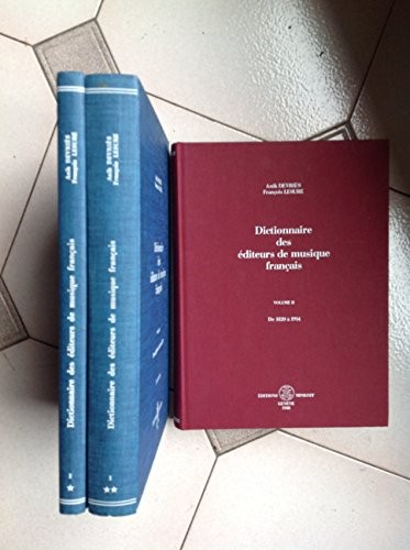 Dictionnaire des éditeurs de musique français by Anik Devriès cover